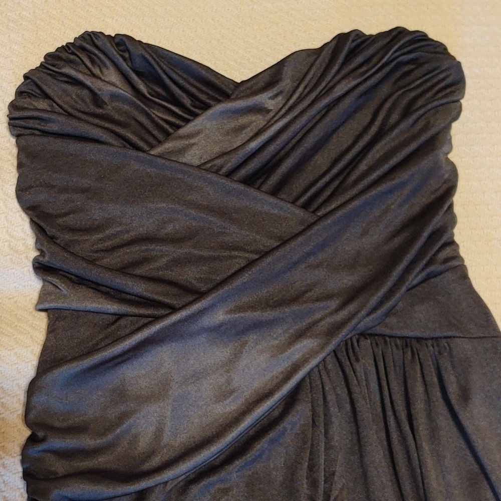 Express Gray Strapless Dress - Picture 2 of 7
